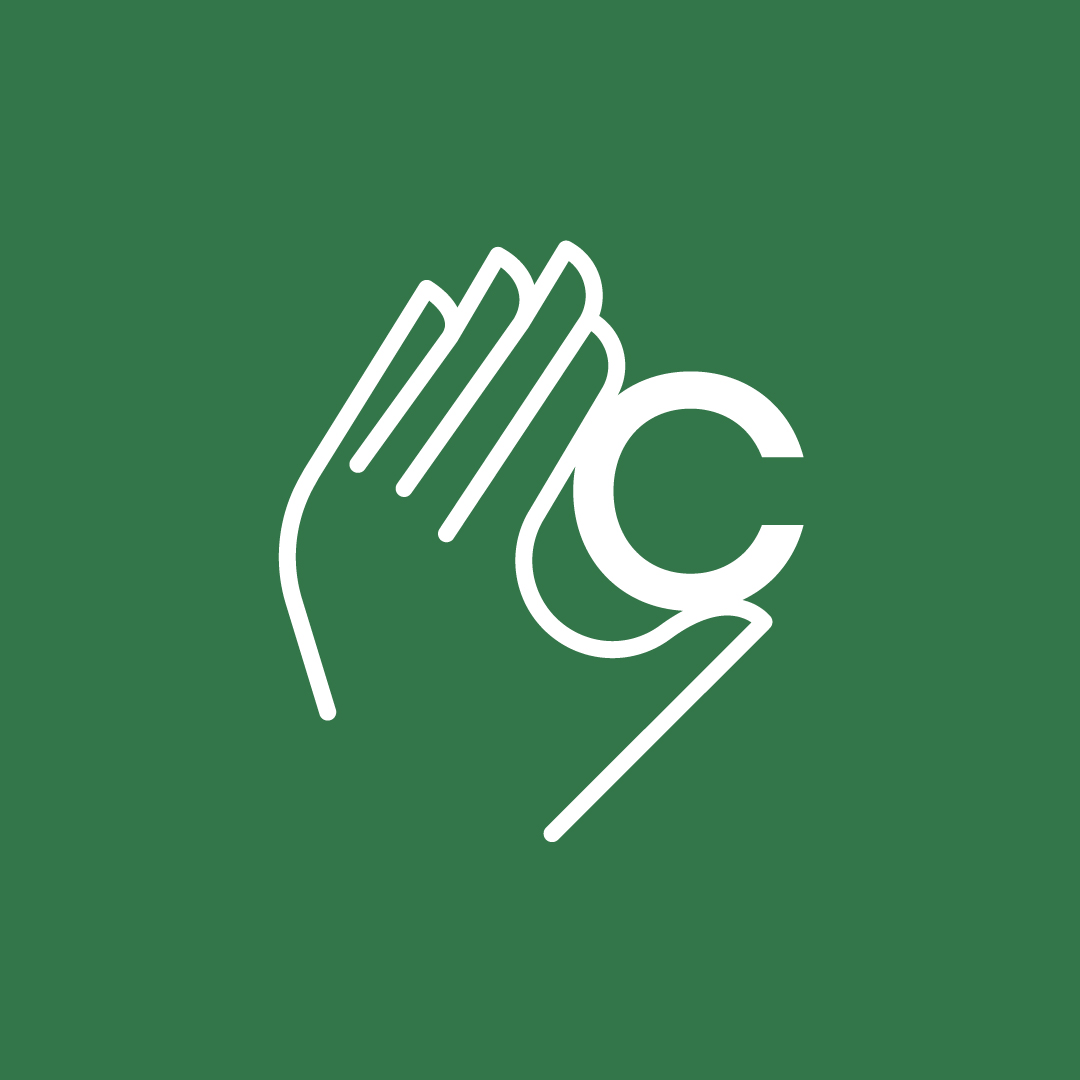 Contas em Dia - new brand - A hand holding a c, putting all the finances in order.